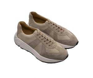 IMMATERIAL - ARCTURUS DESERT GREY LEATHER SNEAKERS