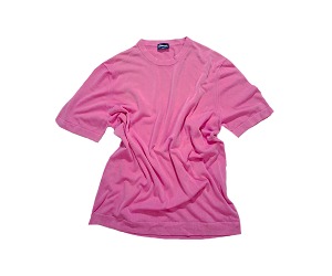 Drumohr - Light Pink Crewneck 30gg Cotton Knit